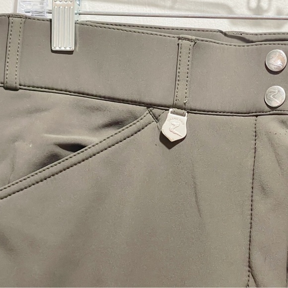 HORZE Women’s Brown Black Dressage Equestrian Breeches Pants Ultra Suede Sz XXS - Picture 6 of 8